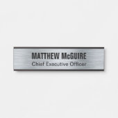 Brushed Silver Look Kantoor Deurbordje (Voorkant)