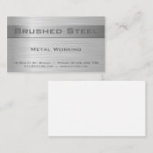 Brushed Steel Business Card Visitekaartje (Voorkant / Achterkant)