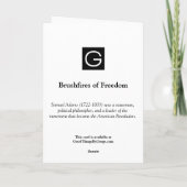 Brushfires of Freedom Verjaardag Kaart (Achterkant)