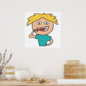 Brushing Teeth Poster (Keuken)