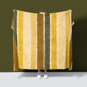 BrushLine-Strepen | Warm Aards Fleece Deken