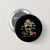 Brushstroke Autisme Bewustzijn Accepteer Liefde Me Ronde Button 5,7 Cm (Voorkant /achterkant)