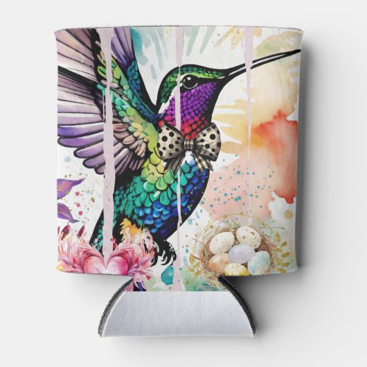 Brushstroke Bird Art Blikjeskoeler (Voorkant)