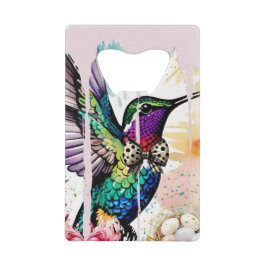 Brushstroke Bird Art Creditkaart Flessenopener