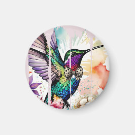 Brushstroke Bird Art Magneet