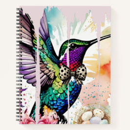 Brushstroke Bird Art Notitieboek