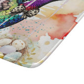 Brushstroke Bird Art Snijplank (Hoek)