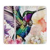 Brushstroke Bird Art Snijplank (Voorkant)