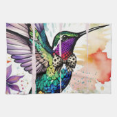 Brushstroke Bird Art Theedoek (Horizontaal)