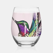 Brushstroke Bird Art Wijnglas Zonder Voet (Achterkant)