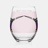 Brushstroke Bird Art Wijnglas Zonder Voet (Links)