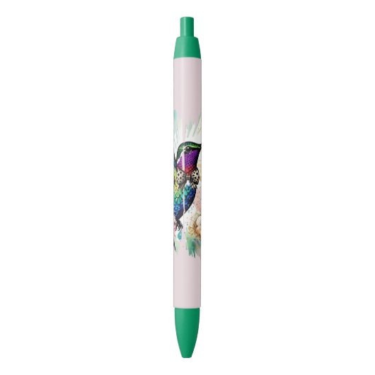 Brushstroke Bird Art Zwarte Inkt Pen (Voorkant Verticaal)