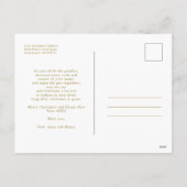 Brushstroke Christmas Golden Snowflakes Foto Feestdagenkaart (Achterkant)