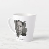 Brushstroke design for your image and text latte mok (Linkerhoek)