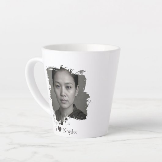 Brushstroke design for your image and text latte mok (Linkerhoek)