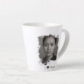 Brushstroke design for your image and text latte mok (Rechterhoek)