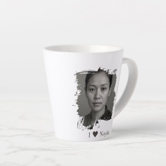 Brushstroke design for your image and text latte mok (Rechterhoek)