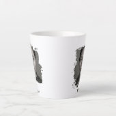 Brushstroke design for your image and text latte mok (Voorkant)