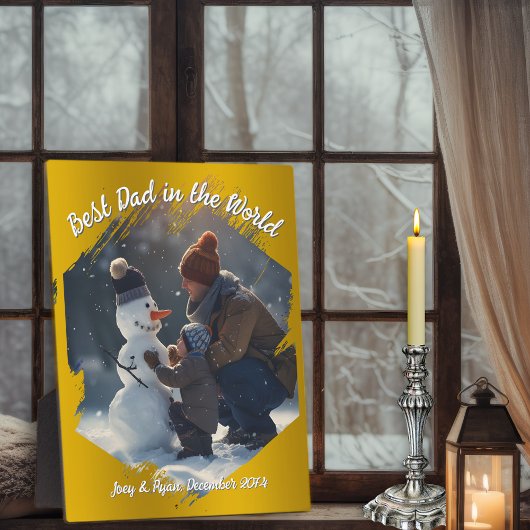 Brushstroke Foto Lijst Gouden Achtergrond Fotoplaat