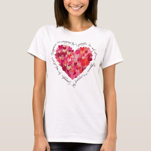 Brushstroke Heart beroemd gemaakt door Snuggles, L T-shirt (Voorkant)