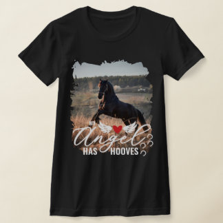 Brushstroke Photo Angel heeft hoeven Horse Memoria T-shirt