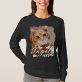 Brushstroke Photo Angel heeft poten Cat Memorial T-shirt (Voorkant)