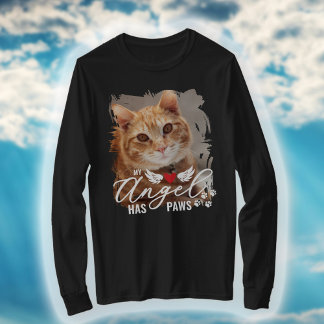 Brushstroke Photo Angel heeft poten Cat Memorial T-shirt
