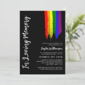 Brushstroke Pride Vlag LGBTQ Levensviering Kaart (Staand voorkant)