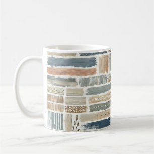 Brushstroke Stripe Koffie Mok met Artistic Flair