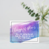 Brushstroke Verandering van Plannen Uitgestelde Br Briefkaart (Staand voorkant)