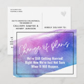 Brushstroke Verandering van Plannen Uitgestelde Br Briefkaart (Voorkant / Achterkant)