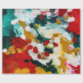 Brushstrokes feestelijke Abstracte kerstachtergron Cadeaupapier (Vlak)