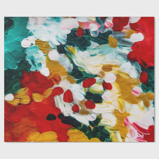 Brushstrokes feestelijke Abstracte kerstachtergron Cadeaupapier (Vlak)