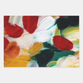 Brushstrokes feestelijke Abstracte kerstachtergron Inpakpapier Vel (Voorkant 2)