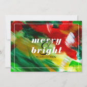 Brushstrokes feestelijke Abstracte kerstachtergron Kaart (Voorkant)