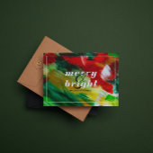 Brushstrokes feestelijke Abstracte kerstachtergron Kaart