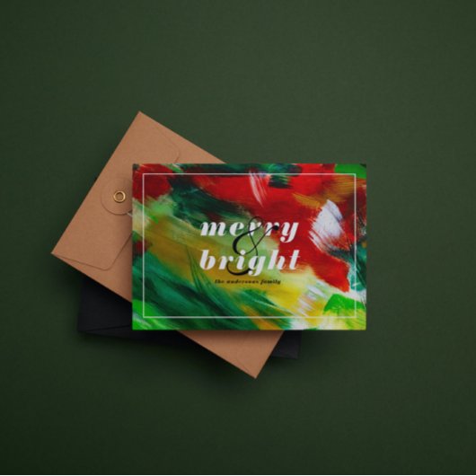 Brushstrokes feestelijke Abstracte kerstachtergron Kaart