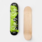 Brushy Green Black Persoonlijk Skateboard (Voorkant)
