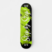 Brushy Green Black Persoonlijk Skateboard (Voorkant)