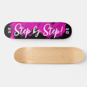 Brushy Pink Black Persoonlijk Skateboard (Horizontaal)