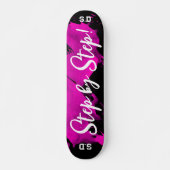 Brushy Pink Black Persoonlijk Skateboard (Voorkant)