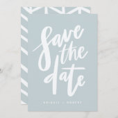 BRUSHY SCRIPT BEWAREN DE DATUM SAVE THE DATE (Voorkant / Achterkant)
