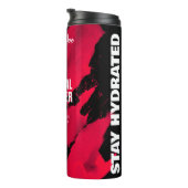 Brushy Zwart Roze Thermische Tumbler Thermosbeker (Geroteerd rechts)