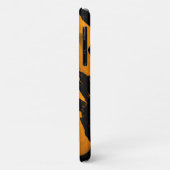 Brushy Zwart Sinaasappel iPhone 11 Hoesje | (Achterkant/links)