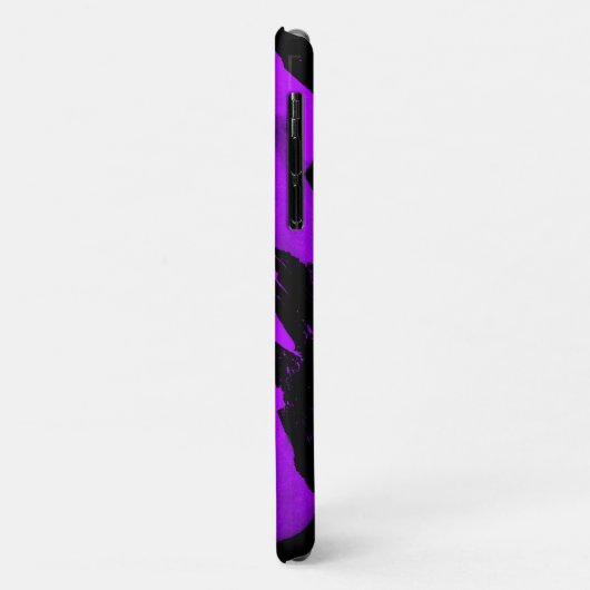 Brushy Zwart Violet iPhone 11 Hoesje |  (Achterkant/links)