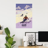 Bruson Zwitserland Skigebied Reisposter Poster (Thuiskantoor)