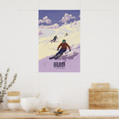 Bruson Zwitserland Skigebied Reisposter Poster (Keuken)