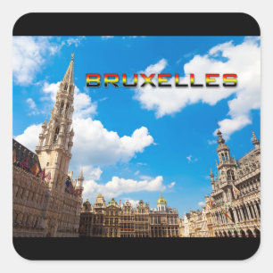 Brussel 01E Vierkante Sticker