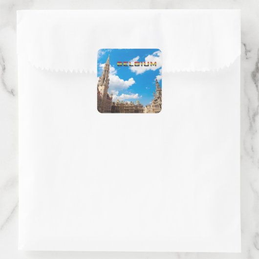 Brussel 01G Vierkante Sticker (Tas)