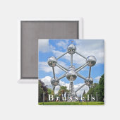 Brussel. Atomium. Magneet (Voorkant / Achterkant)
